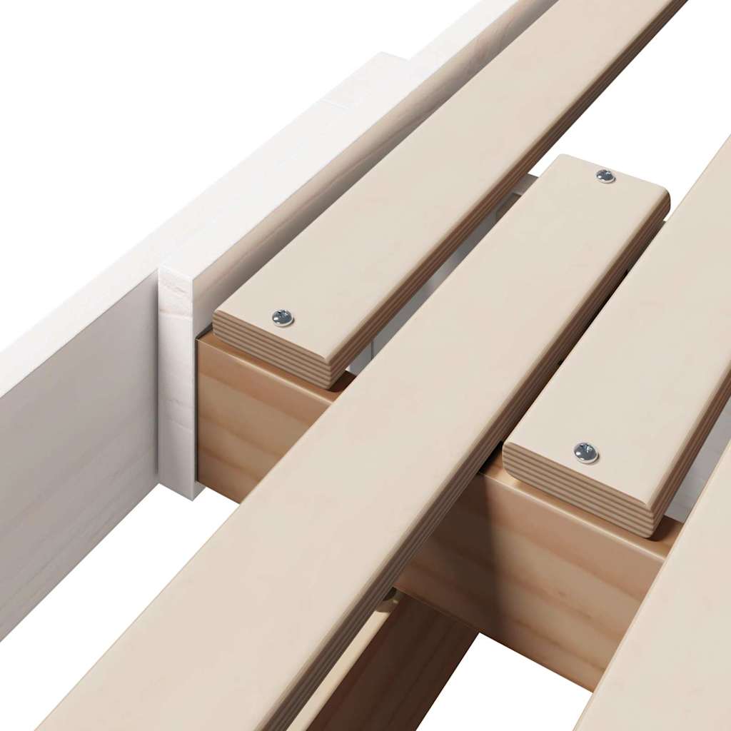 Extendable Bed Frame for Kids Other White 80 x 130 / 165 / 200 cm